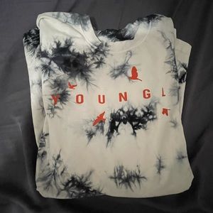 Size large young la tie dye long sleeve t shirt brand new